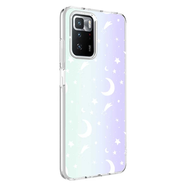Zore Xiaomi ile uyumlu Redmi 10 Kılıf M-Blue Desenli Kapak - 6