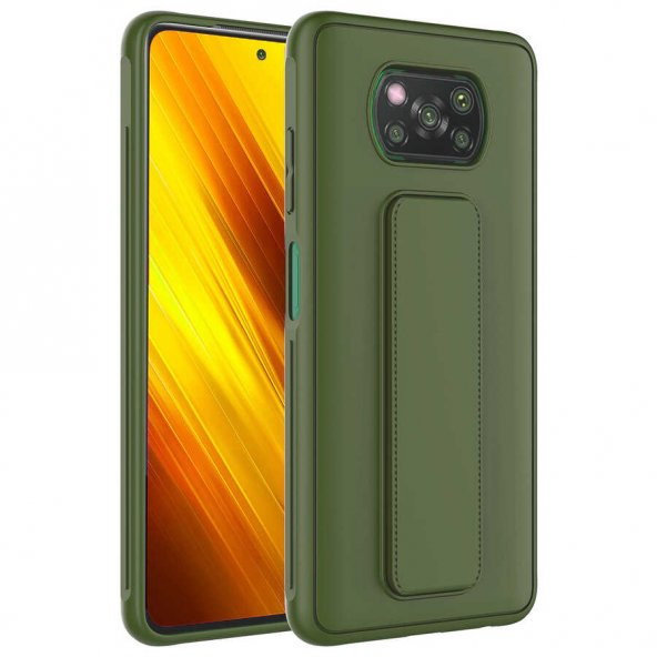 Xiaomi Poco X3 Kılıf Qstand Kapak