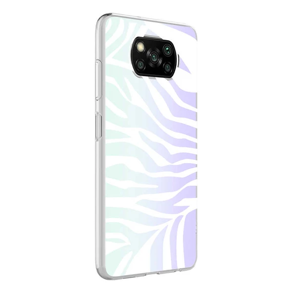 Zore Xiaomi ile uyumlu Poco X3 Kılıf M-Blue Desenli Kapak - 3