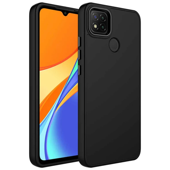 Zore Xiaomi ile uyumlu Redmi 10A Kılıf Metal Çerçeve ve Buton Tasarımlı Silikon Luna Kapak - 4