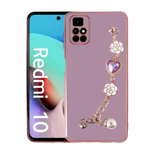 Zore Xiaomi ile uyumlu Redmi 10 Kılıf El Tutamaçlı Kamera Korumalı Taka Silikon Kapak - 4