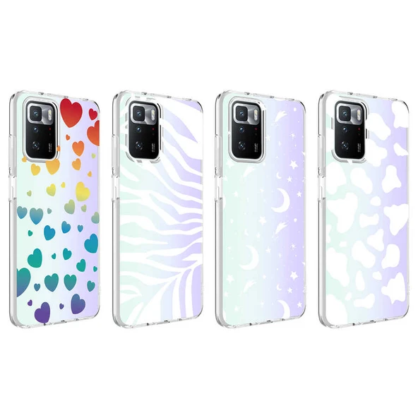 Zore Xiaomi ile uyumlu Redmi 10 Kılıf M-Blue Desenli Kapak - 2