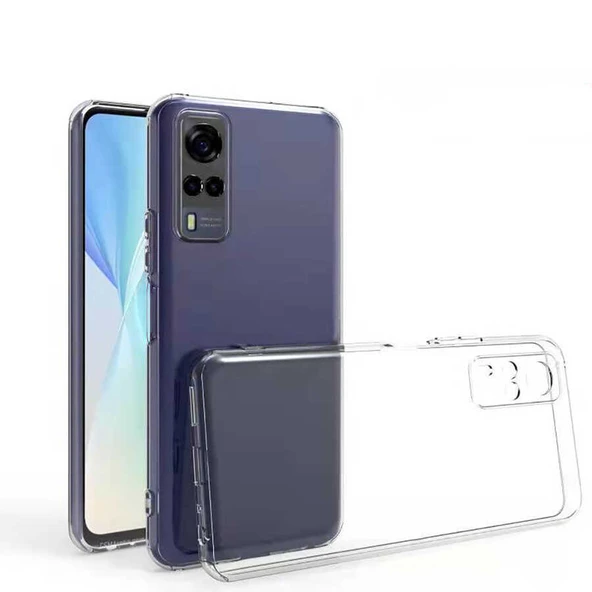 Zore Vivo ile uyumlu Y53S 4G Kılıf Kamera Korumalı Süper Silikon Kapak