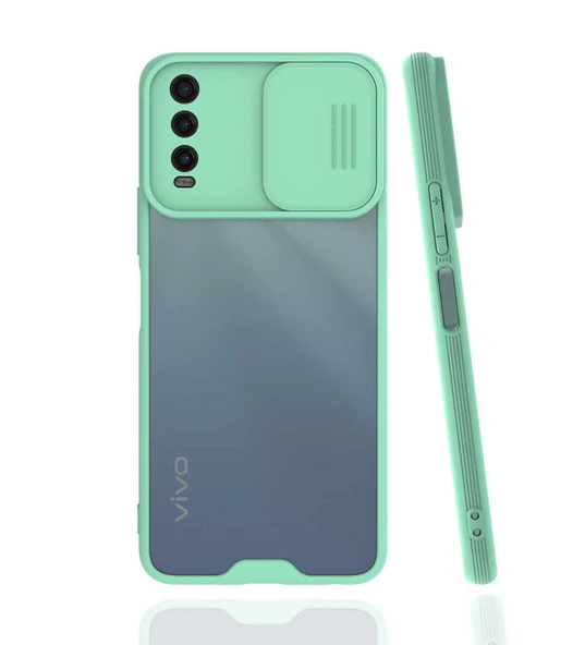 Zore Vivo ile uyumlu Y20S Kılıf Lensi Kapak - 8