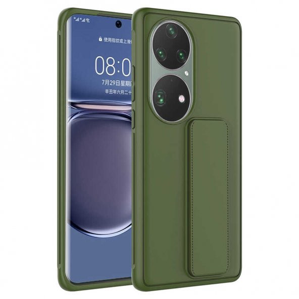 Huawei P50 Pro Kılıf Qstand Kapak