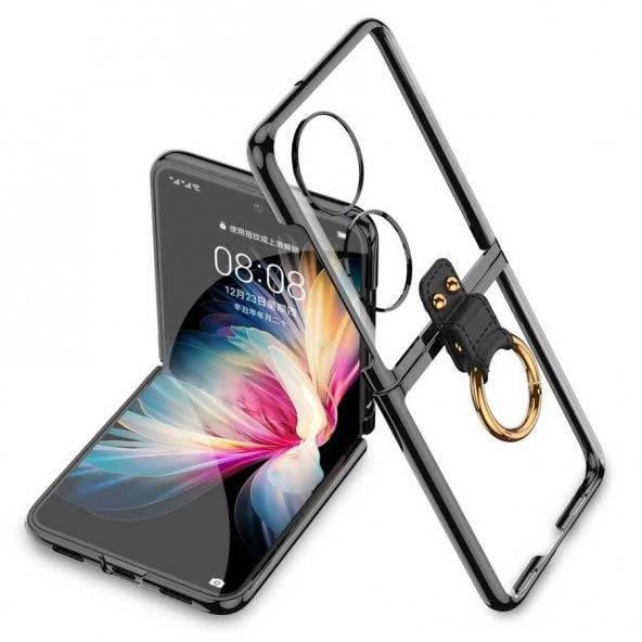 Huawei P50 Pocket Kılıf Yüzüklü Kıpta Kapak - 2