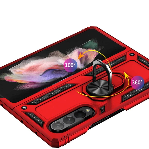Zore Galaxy ile uyumlu Z Fold 3 Kılıf Vega Kapak - 10