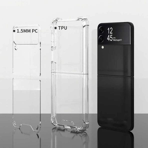 Zore Galaxy ile uyumlu Z Flip 4 Kılıf Nitro Anti Shock Silikon - 6