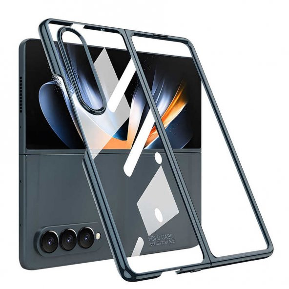 Galaxy Z Fold 4 Kılıf Full Camlı Kıpta Kapak
