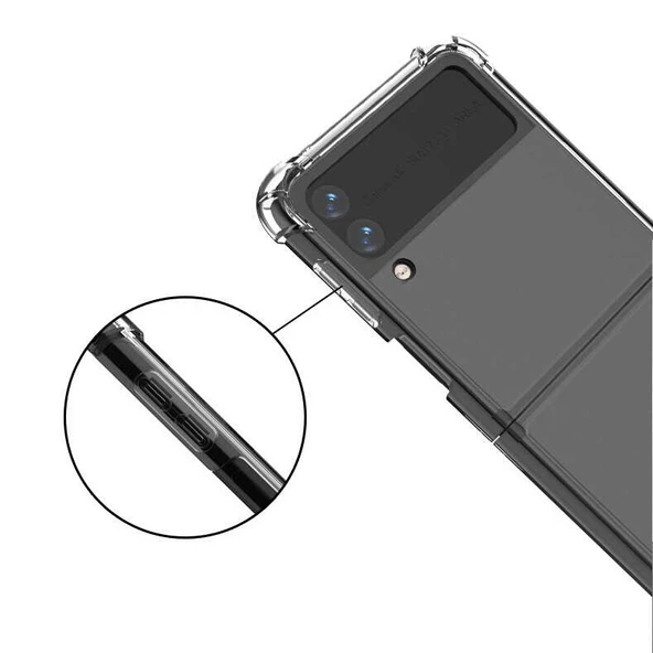 Zore Galaxy ile uyumlu Z Flip 4 Kılıf Nitro Anti Shock Silikon - 3