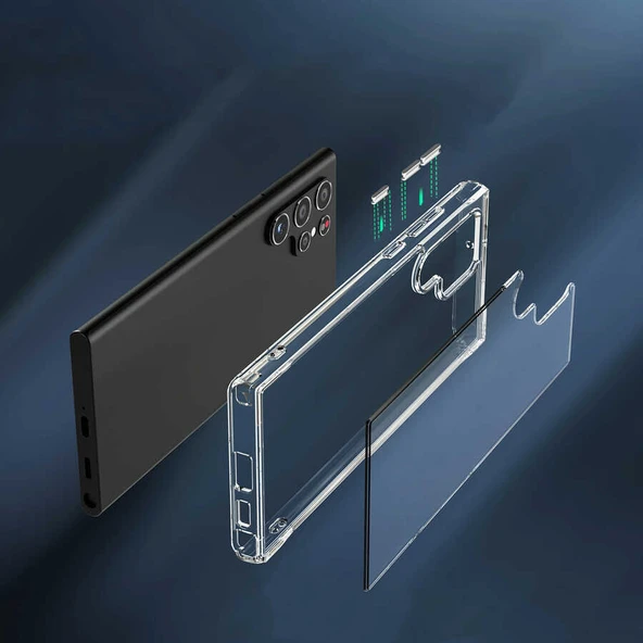 Zore Galaxy ile uyumlu S22 Ultra Kılıf Forst Kapak - Resim 10