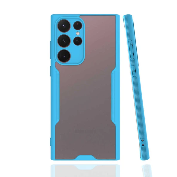 Zore Galaxy ile uyumlu S22 Ultra Kılıf Parfe Kapak - Resim 9