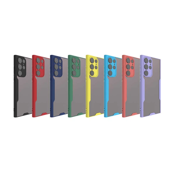 Zore Galaxy ile uyumlu S22 Ultra Kılıf Parfe Kapak - Resim 2