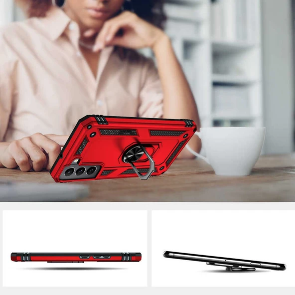Zore Galaxy ile uyumlu S22 Plus Kılıf Vega Kapak - 3