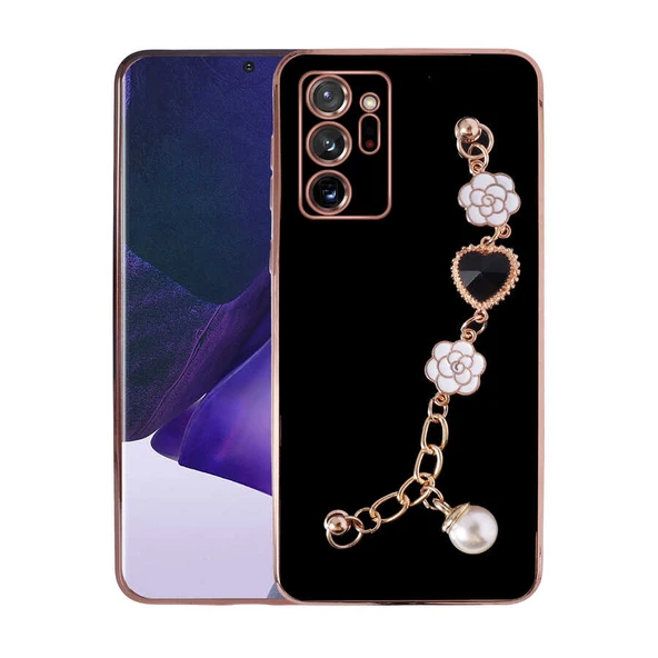 Zore Galaxy ile uyumlu Note 20 Ultra Kılıf El Tutamaçlı Kamera Korumalı Taka Silikon Kapak