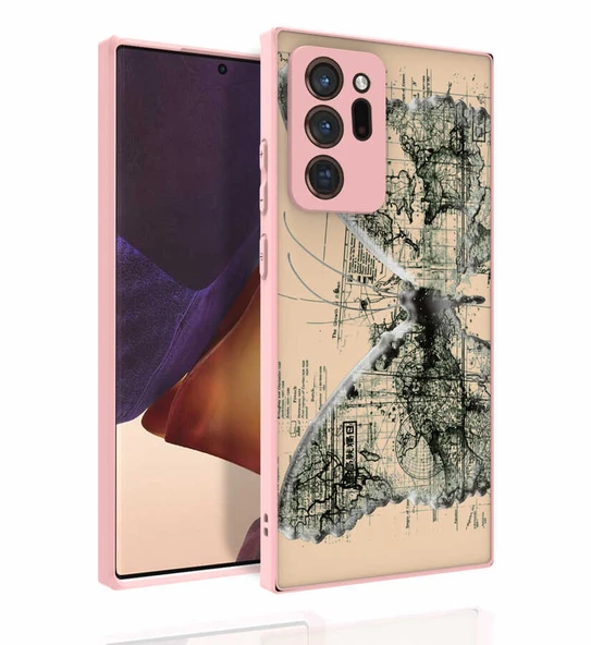 Zore Galaxy ile uyumlu Note 20 Ultra Kılıf Desenli Kamera Korumalı Parlak Nora Kapak - 6