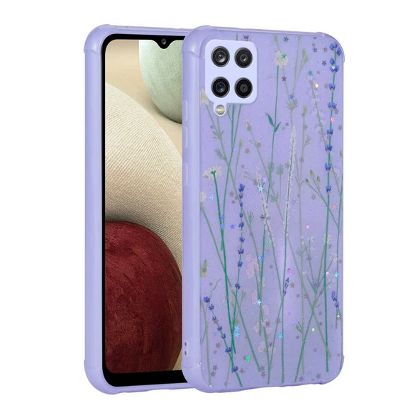 Zore Galaxy ile uyumlu M33 Kılıf Simli Desenli Kamera Korumalı Parlak Popy Kapak - 4