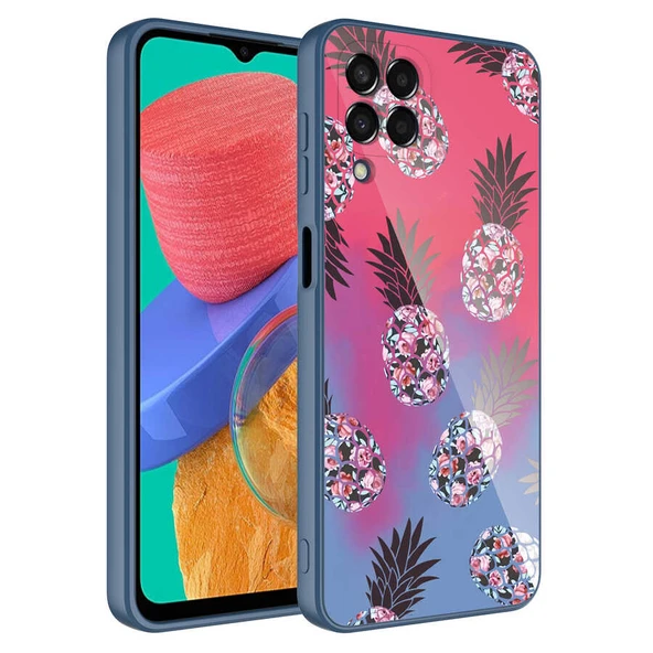 Zore Galaxy ile uyumlu M33 Kılıf Kamera Korumalı Desenli Sert Silikon Epoksi Kapak - 9