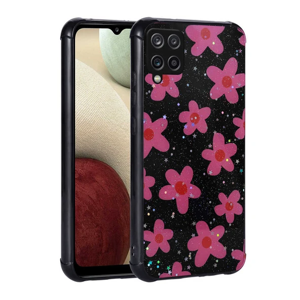 Zore Galaxy ile uyumlu M33 Kılıf Simli Desenli Kamera Korumalı Parlak Popy Kapak - 3