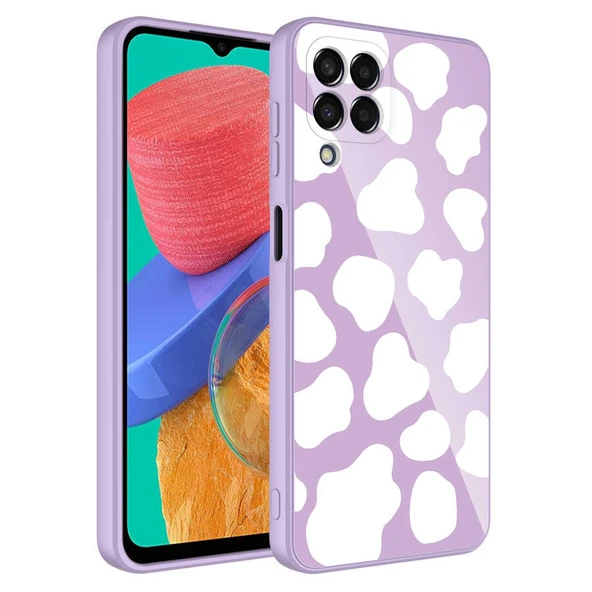 Zore Galaxy ile uyumlu M33 Kılıf Kamera Korumalı Desenli Sert Silikon Epoksi Kapak - 6