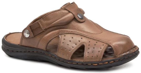 Gedikpaşalı 2007 Kahve Erkek Ayakkabı Erkek Terlik-Sandalet