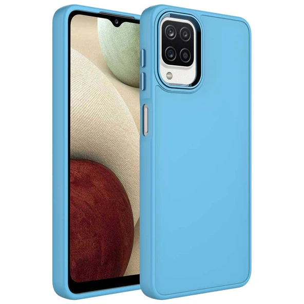 Zore Galaxy ile uyumlu M12 Kılıf Metal Çerçeve ve Buton Tasarımlı Silikon Luna Kapak - 9