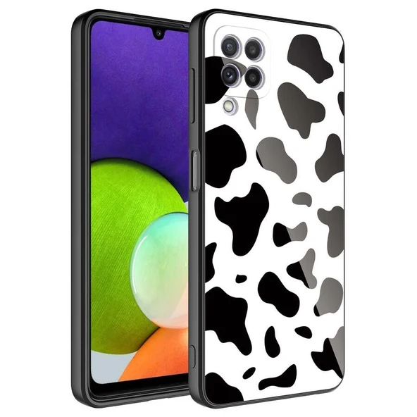 Zore Galaxy ile uyumlu M22 Kılıf Kamera Korumalı Desenli Sert Silikon Epoksi Kapak - 4