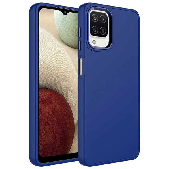 Zore Galaxy ile uyumlu M12 Kılıf Metal Çerçeve ve Buton Tasarımlı Silikon Luna Kapak - 6