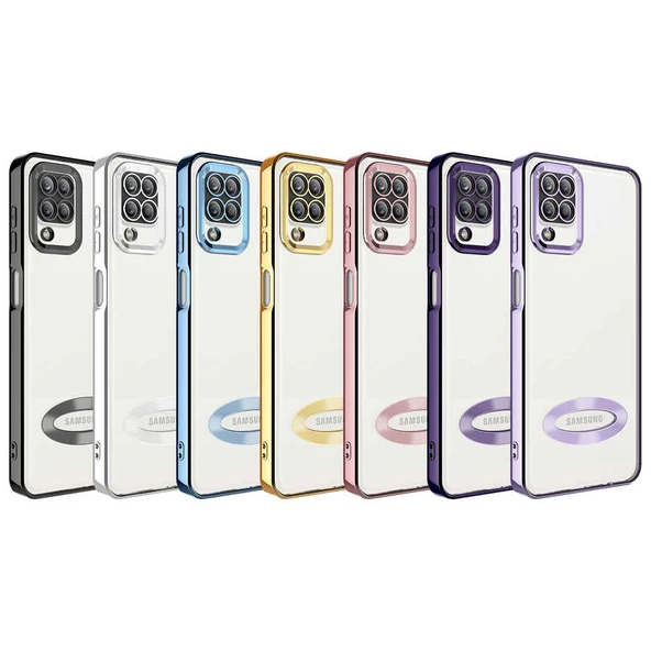 Zore Galaxy ile uyumlu M12 Kılıf Kamera Korumalı Logo Gösteren Omega Kapak - 2