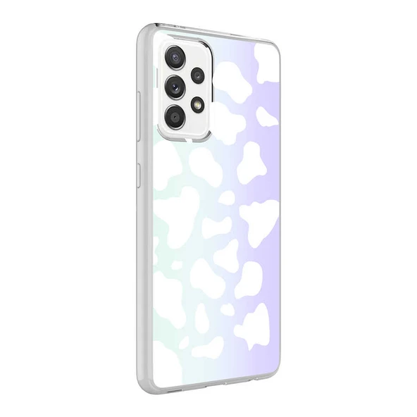 Zore Galaxy ile uyumlu A72 Kılıf M-Blue Desenli Kapak - 4