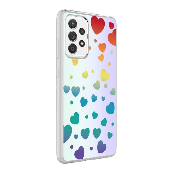 Zore Galaxy ile uyumlu A72 Kılıf M-Blue Desenli Kapak - 5