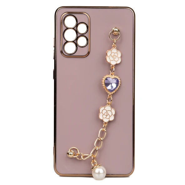 Zore Galaxy ile uyumlu A72 Kılıf El Tutamaçlı Kamera Korumalı Taka Silikon Kapak