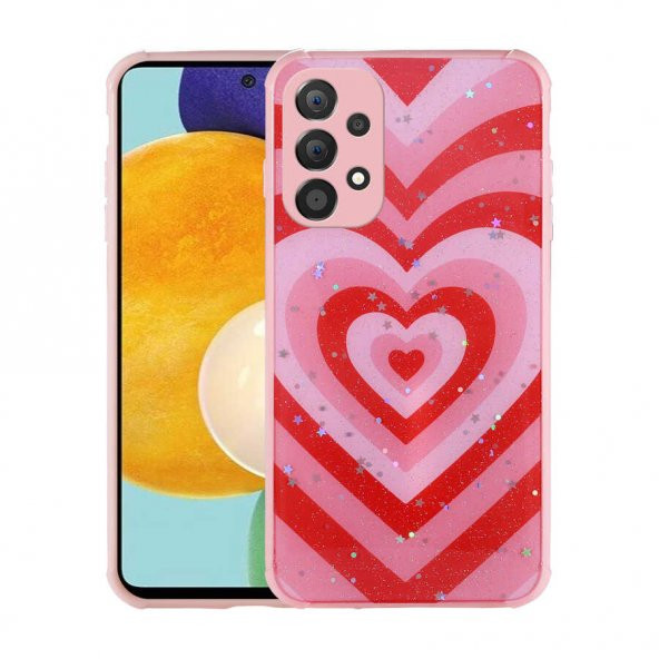 Galaxy A33 5G Kılıf Simli Desenli Kamera Korumalı Parlak Popy Kapak - 2
