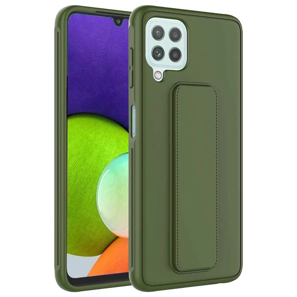 Zore Galaxy ile uyumlu A22 4G Kılıf Qstand Kapak - 5