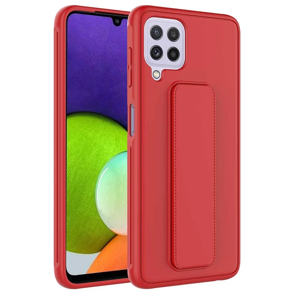 Zore Galaxy ile uyumlu A22 4G Kılıf Qstand Kapak - 7