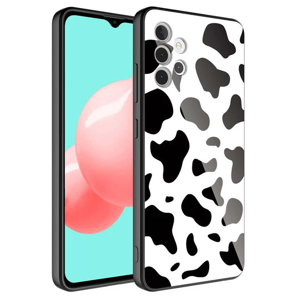 Zore Galaxy ile uyumlu A32 4G Kılıf Kamera Korumalı Desenli Sert Silikon Epoksi Kapak - 3