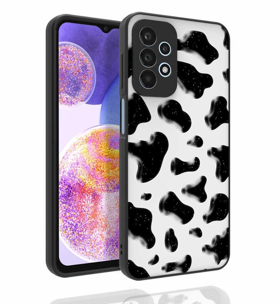 Zore Galaxy ile uyumlu A23 Kılıf Desenli Kamera Korumalı Parlak Nora Kapak - 4