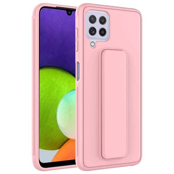Zore Galaxy ile uyumlu A22 4G Kılıf Qstand Kapak - 4