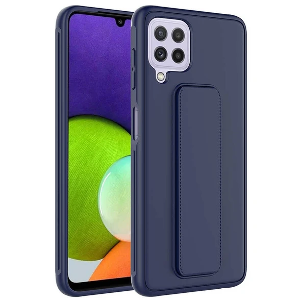 Zore Galaxy ile uyumlu A22 4G Kılıf Qstand Kapak - 6