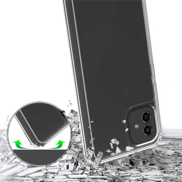 Zore Galaxy ile uyumlu A04 Kılıf 2mm Anti Shock Silikon - 3