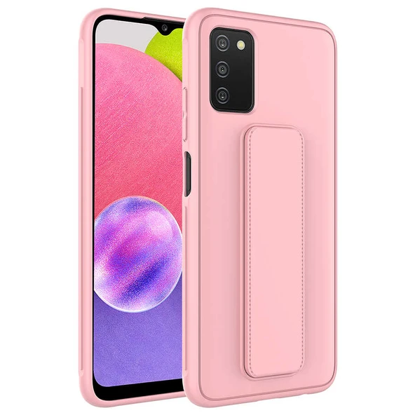 Zore Galaxy ile uyumlu A03S Kılıf Qstand Kapak - 4