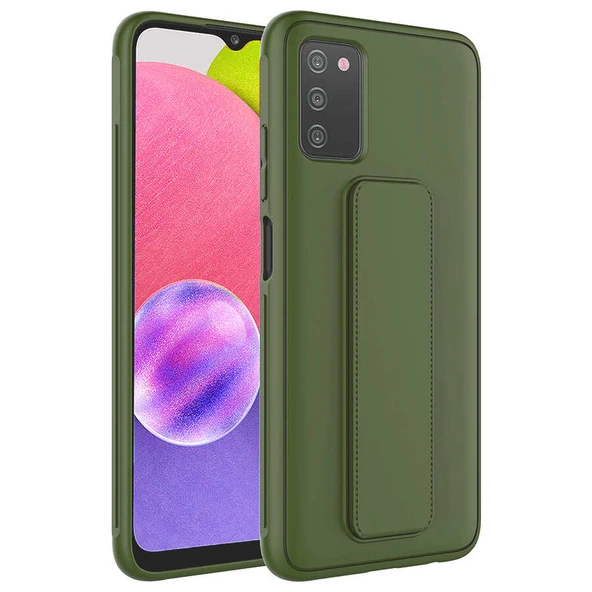 Zore Galaxy ile uyumlu A03S Kılıf Qstand Kapak - 5