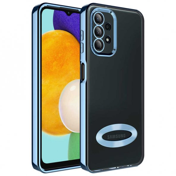 Galaxy A13 4G Kılıf Kamera Korumalı Logo Gösteren Omega Kapak