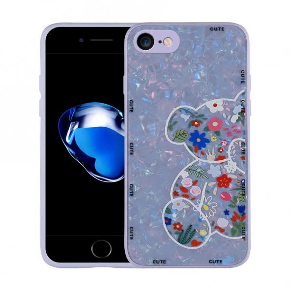Apple iPhone SE 2022 Kılıf Desenli Sert Silikon Mumila Kapak - 2