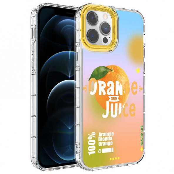 Apple iPhone 14 Pro Max Kılıf Kamera Korumalı Renkli Desenli Sert Silikon Korn Kapak - 2