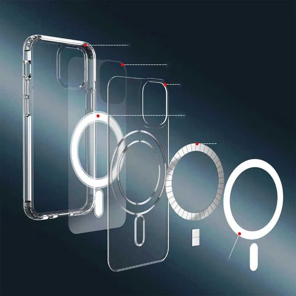 Zore Apple ile uyumlu iPhone 14 Pro Max Kılıf Tacsafe Wireless Kapak - 4