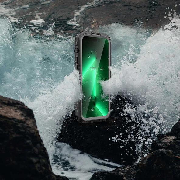 Zore Apple ile uyumlu iPhone 14 Pro Kılıf 1-1 Su Geçirmez Kılıf - 11