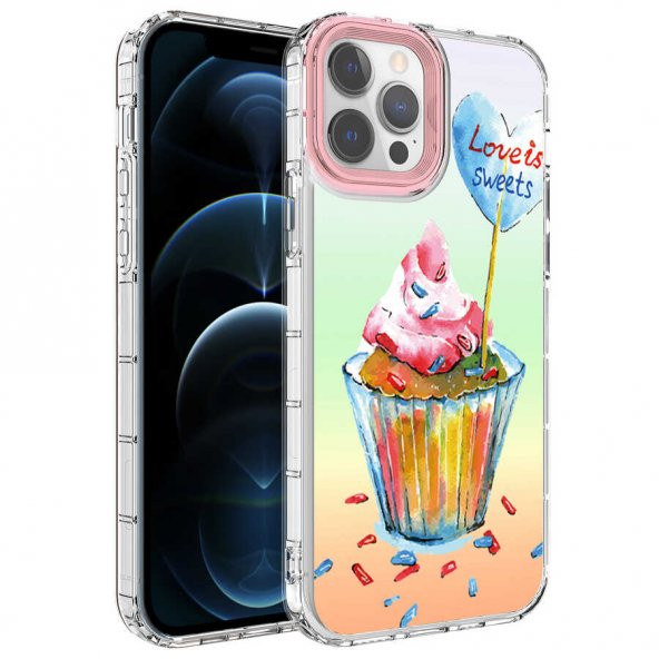 Apple iPhone 14 Pro Kılıf Kamera Korumalı Renkli Desenli Sert Silikon Korn Kapak - 2