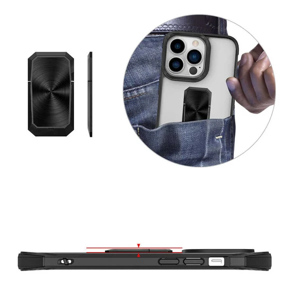 Zore Apple ile uyumlu iPhone 13 Pro Max Kılıf V-Bax Kapak - 6