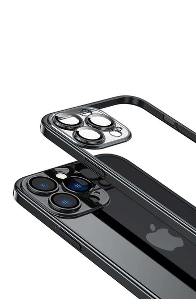 Zore Apple ile uyumlu iPhone 13 Pro Kılıf Sert PC Renkli Çerçeveli Riksos Kapak - Resim 10